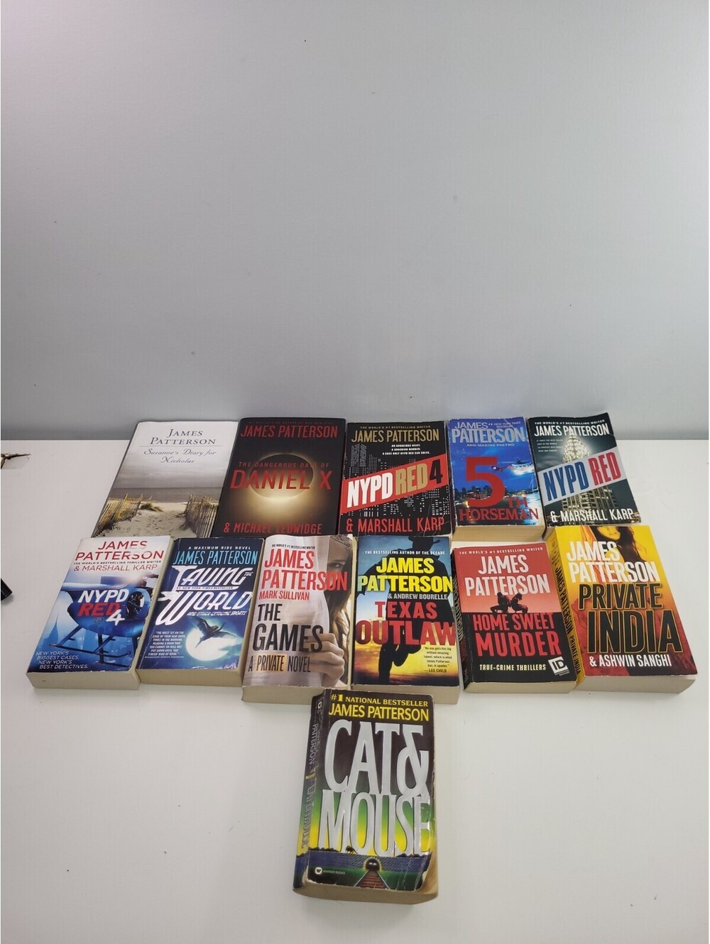 James Patterson Book Lot x13 - Thriller Novels Paperbacks Hardcovers Assorted